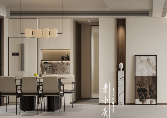 诸暨瀚江府-三居室新中式装修