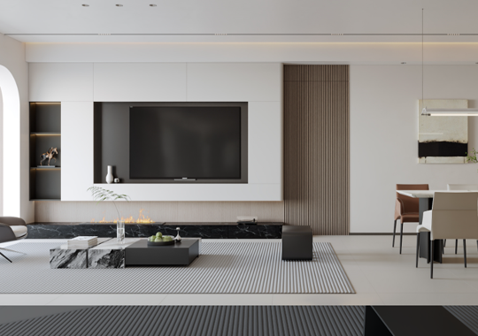 诸暨恒大悦珑府——三居室现代简约装修